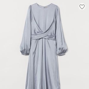 Satin Dress from H&M, Steel Gray, size M